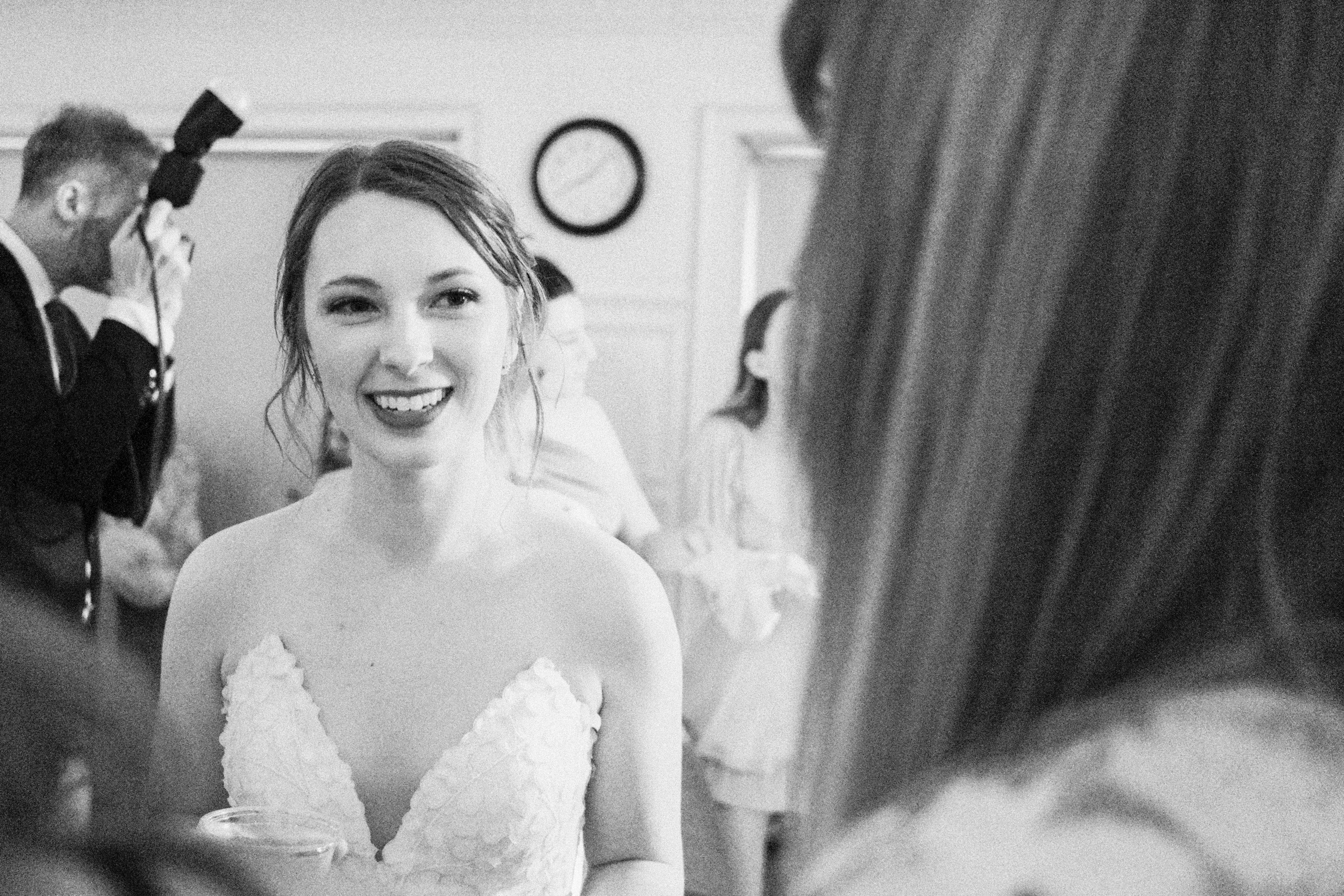 Bride glowing in doorway